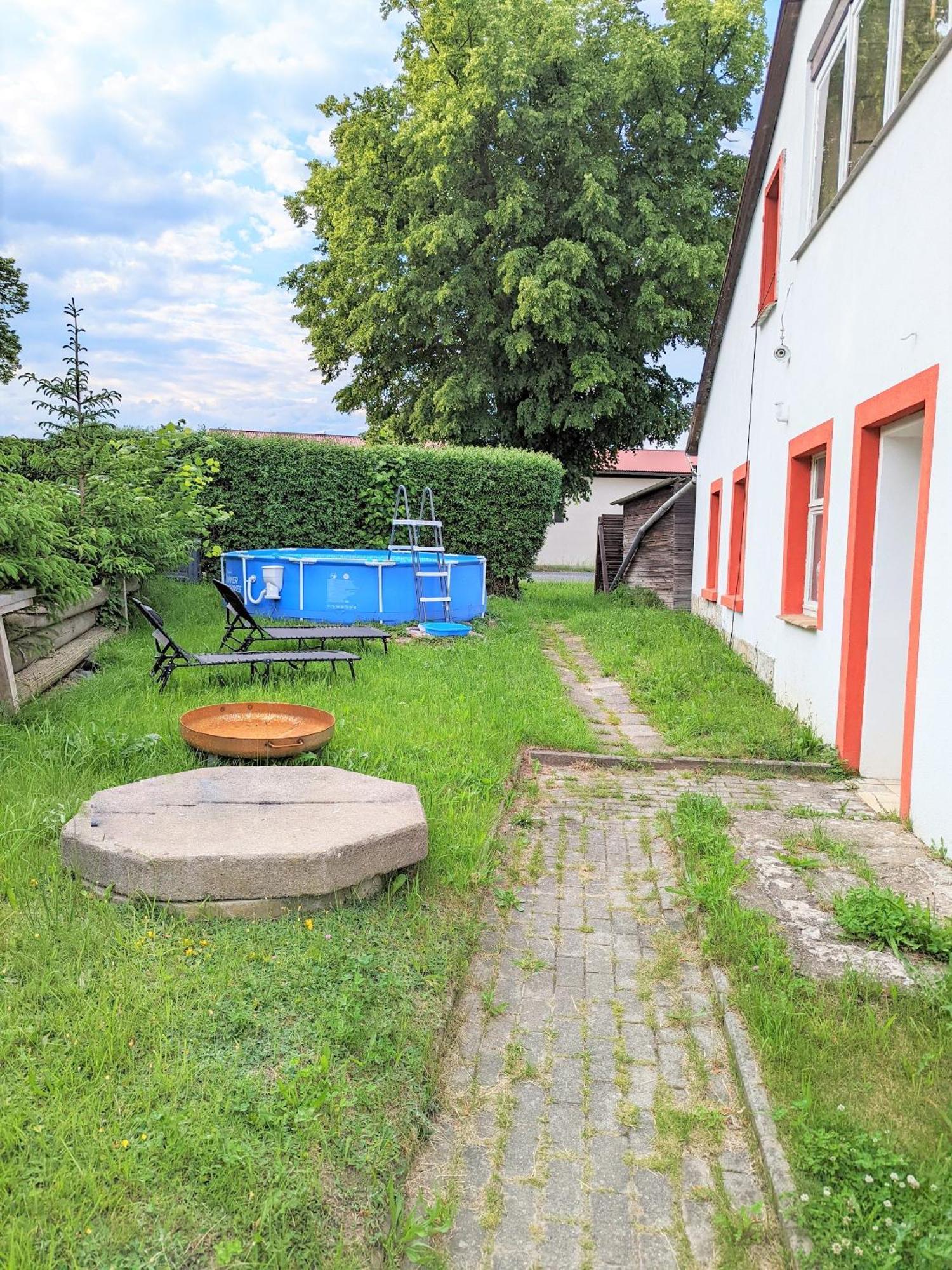 W5 - Urlaubsmagie - Wohnung Mit Grill, Terrasse & Pool Lichtenhain  Exteriör bild